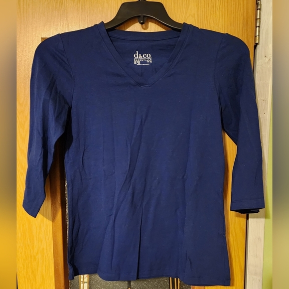 Denim And Co Essentials Perfect Jersey set of two V-necks. Size xxsmall. Nwot - Picture 1 of 4